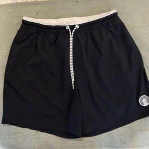 Chubbies Black and White Athletic Shorts